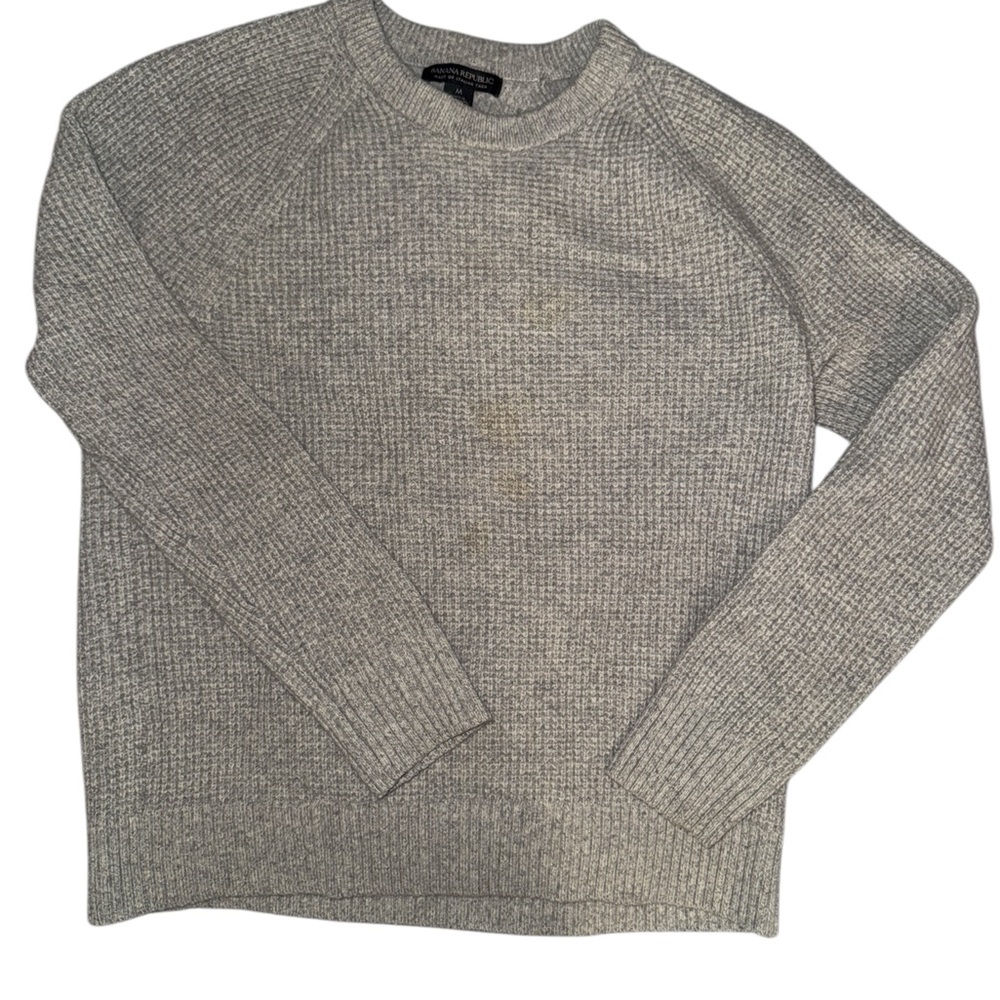 Banana Republic Gray Cardigan with Waffle Texture